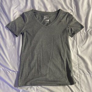Nike Gray Dri-FIT V-Neck Tee